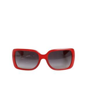 Dolce & Gabbana DG6093 Red Rectangular Grey Graduated Lenses Women's Sunglasses